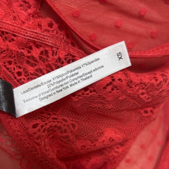 Adore Me Women's Teddy Lingerie Corset Set 2 pcs RED XS - Picture 8 of 9